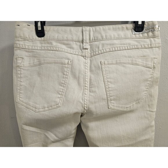 Express Women's Zelda Slim Fit Ultra Low Rise White Jean Legging Size 10 EUC - Picture 4 of 14
